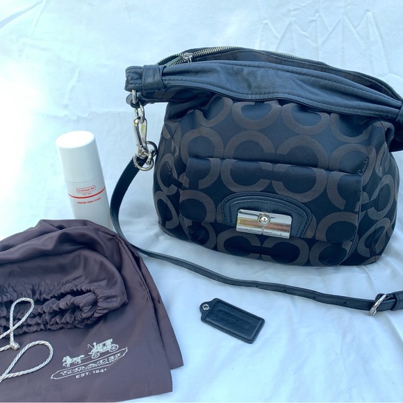 Coach Signature hobo handbag BLACK - Picture 2 of 7
